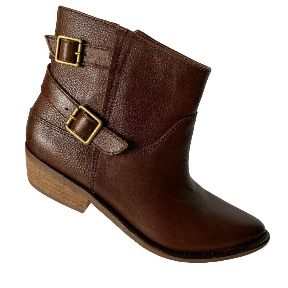 Lucky Brand Womens Brown Ankle Boots Bootie